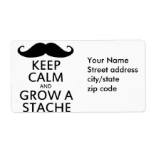 Grow a Stache Personalized Shipping Labels