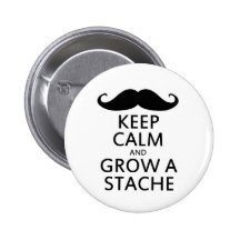 Grow a Stache Pinback Button