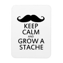 Grow a Stache Vinyl Magnets