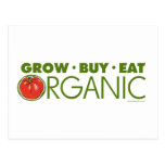 Grow, Buy, Eat Organic Postcards