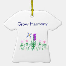 Grow Harmony! (Butterfly Music Garden) Christmas Ornament