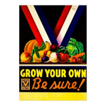 Grow Your Own - Be Sure! Vintage World War II posters