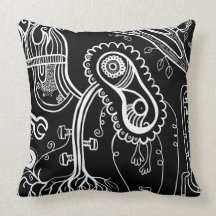 Growth - black/white - Pillow