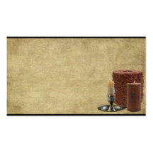 Grubby Candles & Candlestick- Prim Biz Cards Business Card