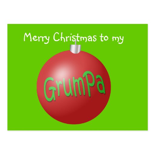 Grumpa Christmas ornament Postcard