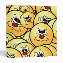Grumpeys Angry Smiley Faces Set Binders