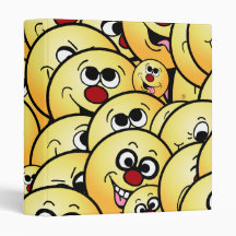 Grumpeys Funny Smiley Faces Set 3 Ring Binders