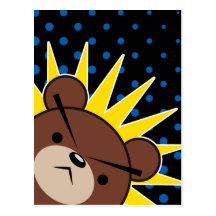 Grumpy Bear Roar Postcards