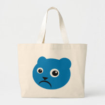 Grumpy Blue Teddy Bag