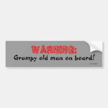 Grumpy Bumper Sticker