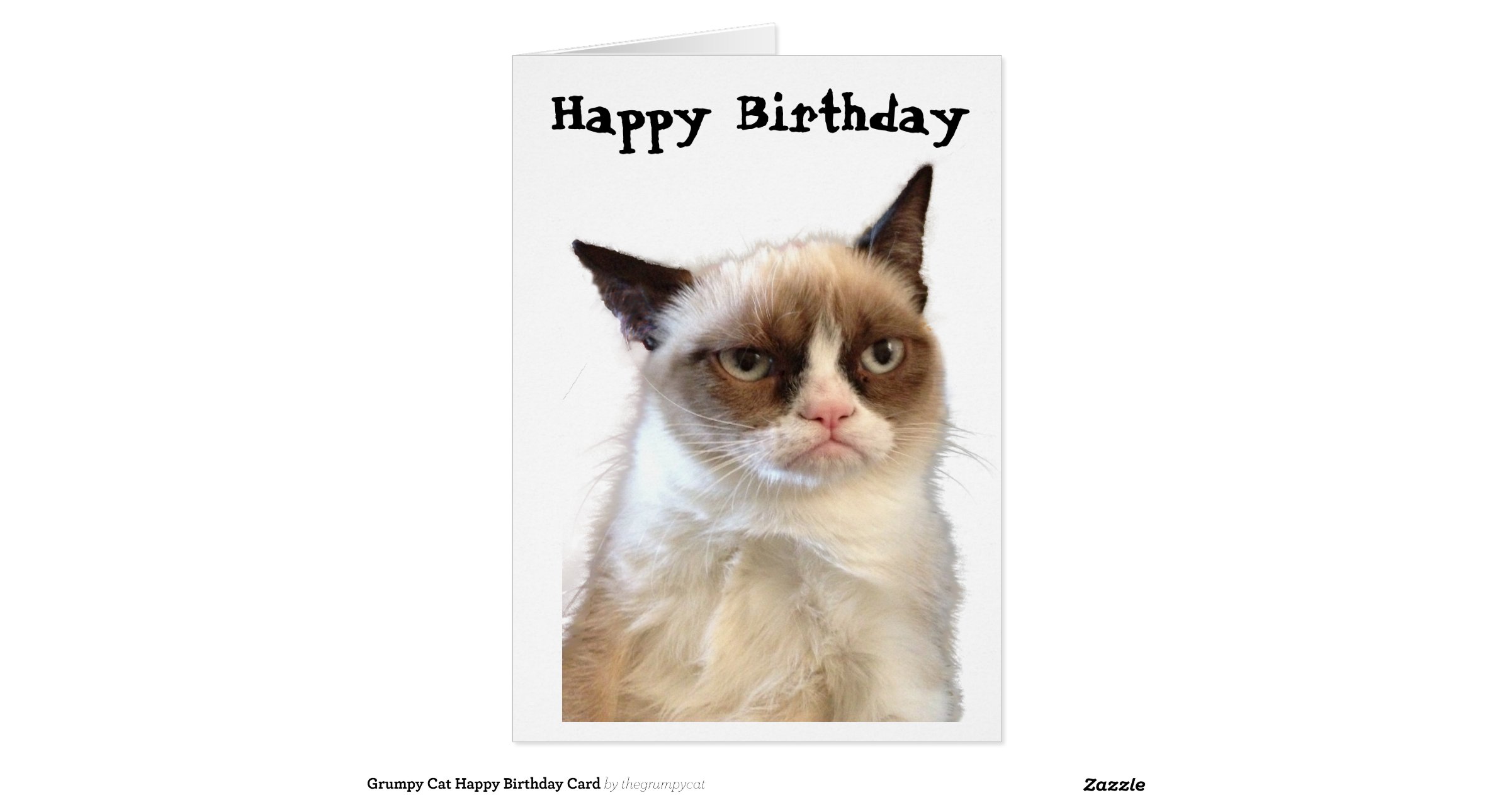 Grumpy Cat Happy Birthday Card Zazzle