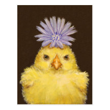 grumpy chicken (peep) postcard