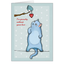 Grumpy George green Grouchy Valentine's Card