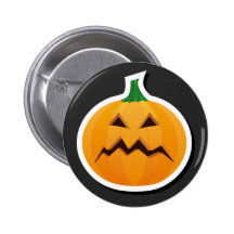 Grumpy Halloween Pumpkin button
