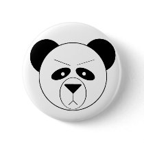 Grumpy Panda Pinback Button