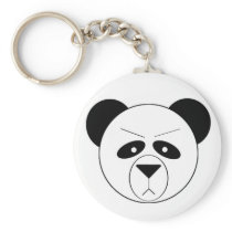 Grumpy Panda Keychain