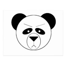 Grumpy Panda Postcard