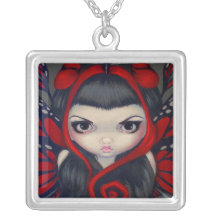Grumpy Red Fairy NECKLACE gothic fantasy