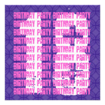 Grunge 18th Birthday Purple and Pink for Her W989 Invite