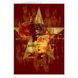 Grunge Africa Star Faces of Africa Tribal Postcard