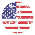 Grunge American U.S. Flag Sticker