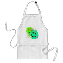 GRUNGE AND PAINT SPLATTER SMILEY'S APRON