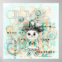 Grunge Argyle Dude Graphic Posters