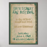 Grunge Art Festival Poster Customizable Retro Chic posters