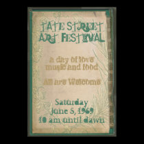 Grunge Art Festival Poster Customizable Retro Chic posters