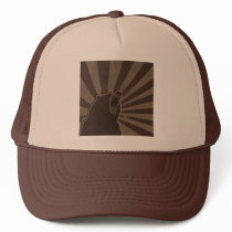 Grunge Bear Trucker Hats