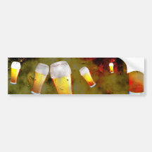 Grunge Beer Bumper Sticker