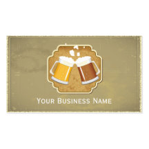 Grunge Beer Glasses Business Card