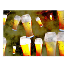 Grunge Beer Post Cards
