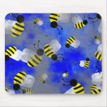 Grunge Bees Mousepad