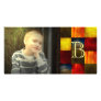 Grunge block monogram photocard picture card