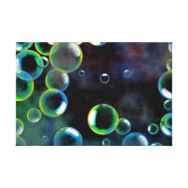 Grunge Bubbles Stretched Canvas Prints
