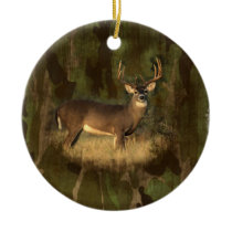Grunge Camoflage Deer-  Ornament