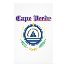 Grunge Cape Verde coat of arms designs Stationery Paper
