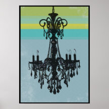 Grunge Chandelier Poster