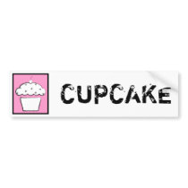 grunge cherry cupcake bumper stickers