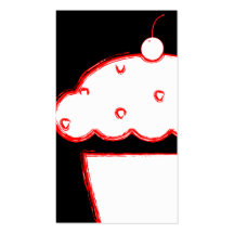 grunge cherry cupcake business card template