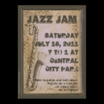 Grunge Customizable Jazz Music Festival Poster posters