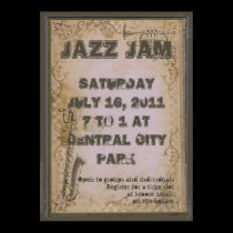 Grunge Customizable Jazz Music Festival Poster posters