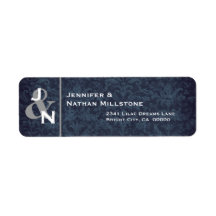 Grunge Damask Custom Return Address Label
