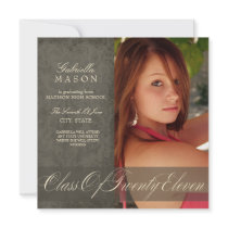 Grunge Damask | Graduation Announcement