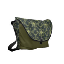 Grunge Damask Messenger Bag
