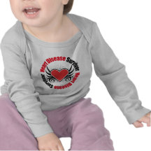 Grunge de survivant de maladie cardiaque t-shirt
