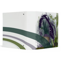 grunge deejay headphones notebook 3 ring binders