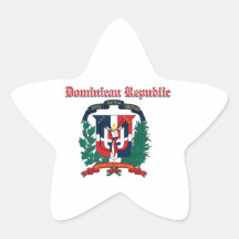Grunge Dominican Republic coat of arms designs Star Sticker
