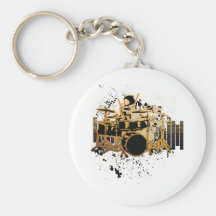 grunge drummer design keychains